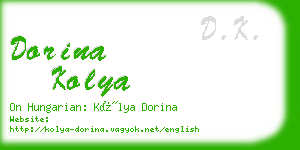 dorina kolya business card